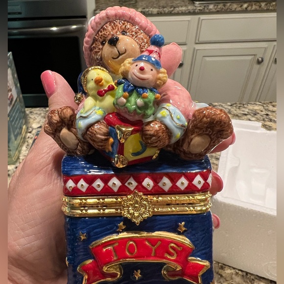 Vtg. Traditions Christmas Teddy Bear Keepsake Box - Picture 2 of 14
